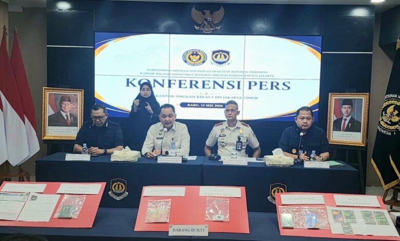 Kantor Imigrasi Kelas I TPI Jakarta Timur Ungkap Dugaan Penyalahgunaan Izin Tinggal WNA Asal Maroko dalam Praktik Prostitusi Online