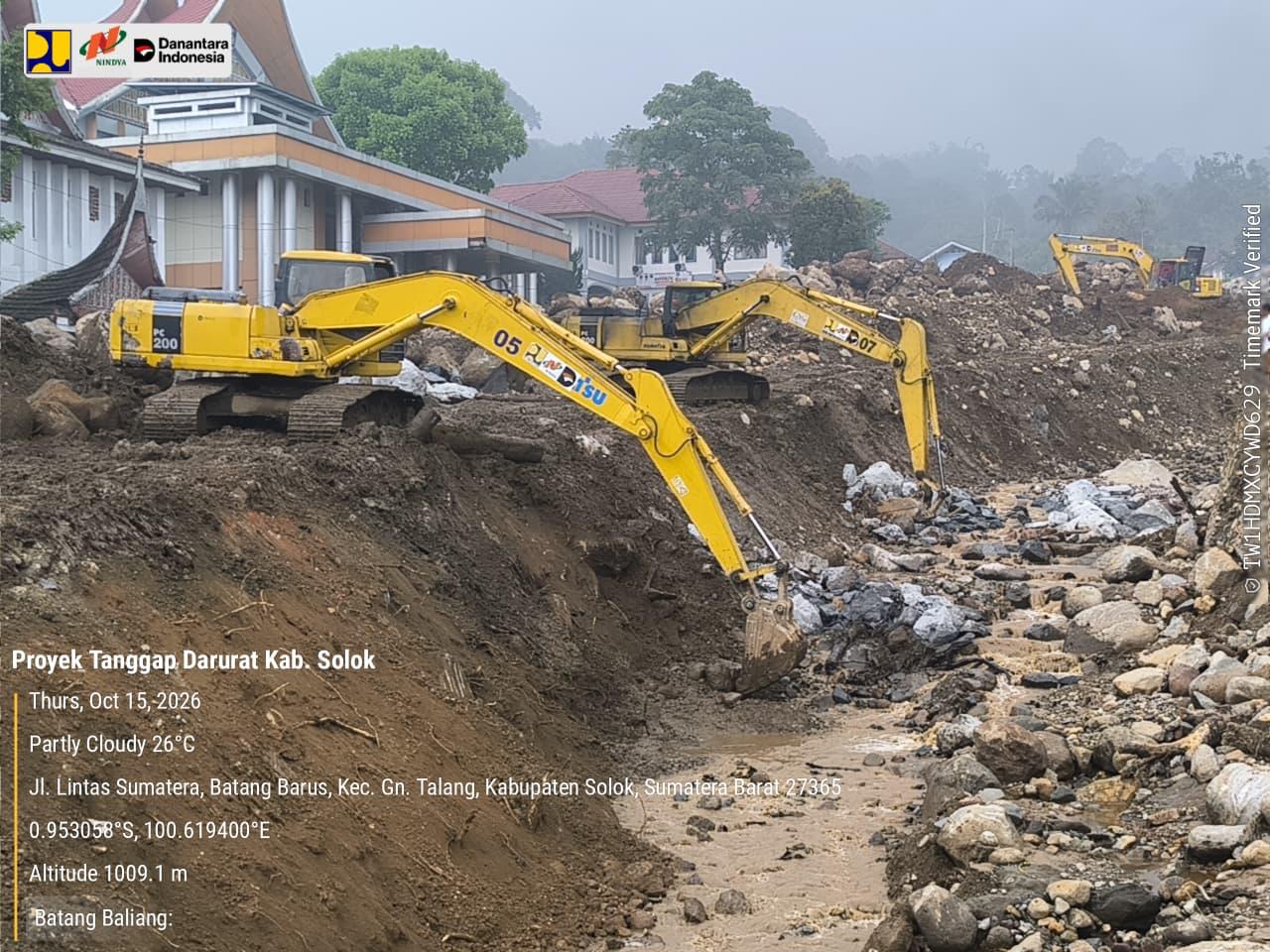 Kementerian PU Perbaiki 1.900 meter Alur Sungai Batang Baliang di Solok