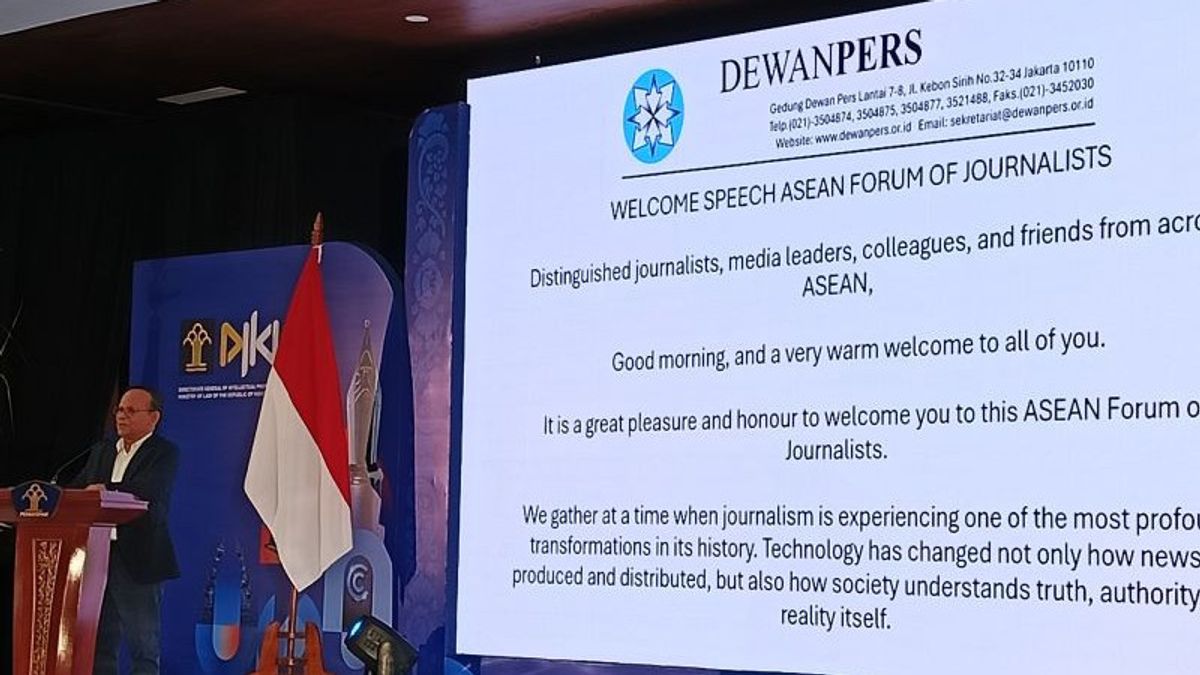 Dewan Pers Dorong Solidaritas Jurnalis ASEAN Hadapi Dominasi Platform Digital